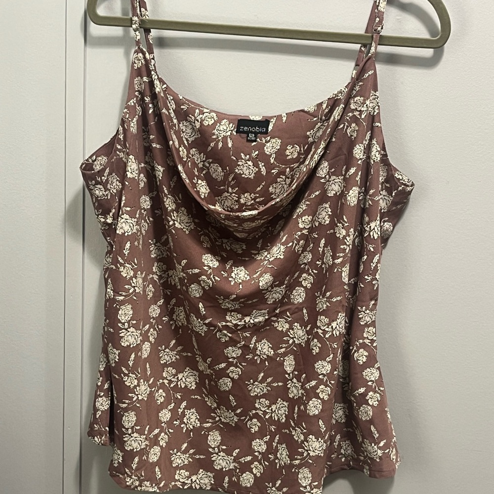 Zenobia Maroon Floral Women's Top